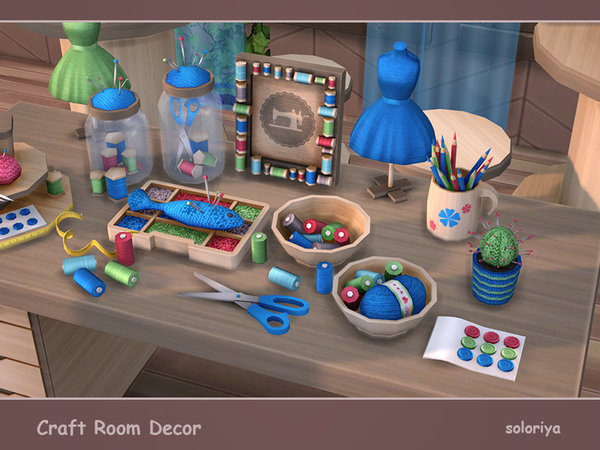 Sims 4 Craft Room Decor by soloriya at TSR