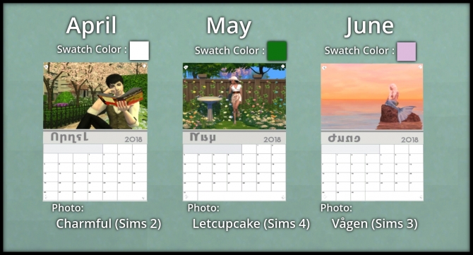 Sims 4 Calendar Mod