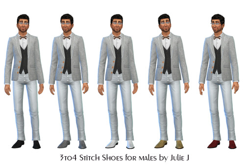 Sims 4 3to4 Male Stitch Shoes at Julietoon – Julie J
