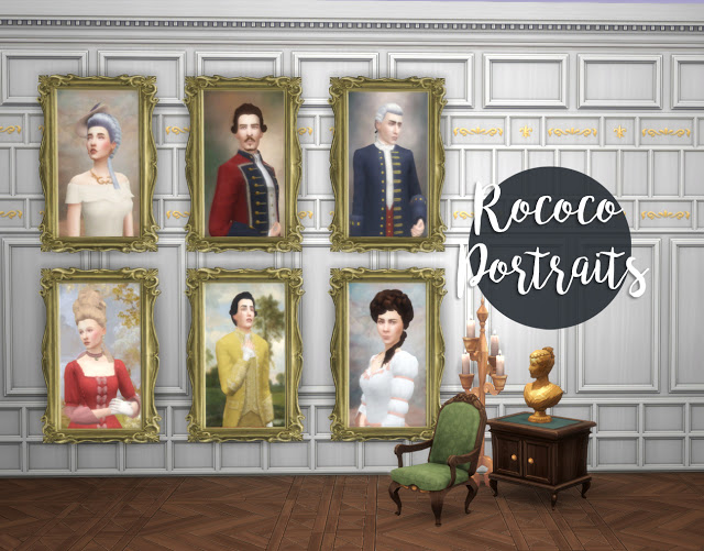 Sims 4 Rococo Portraits at Historical Sims Life