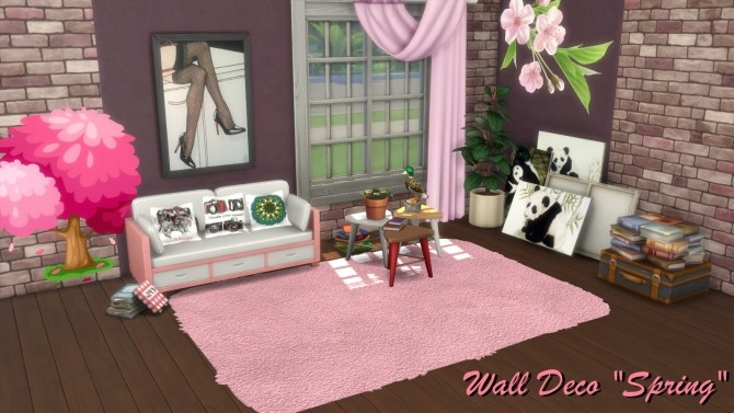 Sims 4 Wall Deco Spring at Annett’s Sims 4 Welt