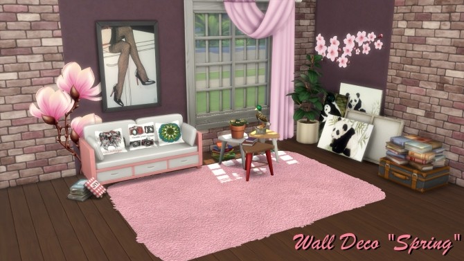Sims 4 Wall Deco Spring at Annett’s Sims 4 Welt