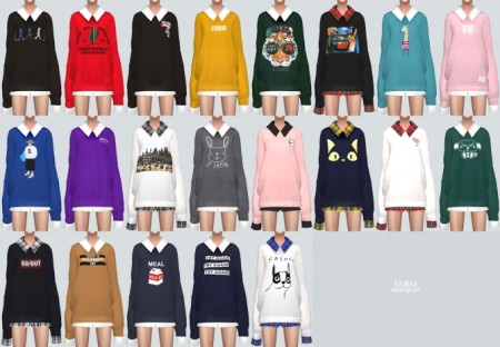 Long Sleeve Sweatshirt at Marigold » Sims 4 Updates