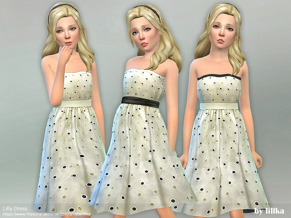 Sims 4 Lilly Dress by lillka at TSR
