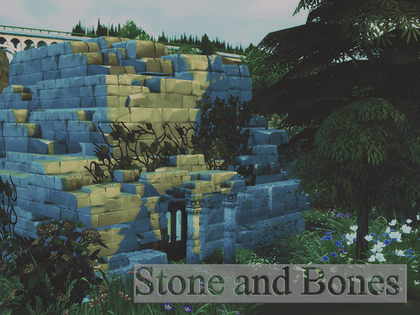 Sims 4 Stone and Bones house by Shar Kim at TSR