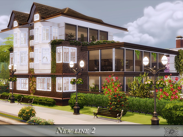 Sims 4 New line 2 house by Danuta720 at TSR