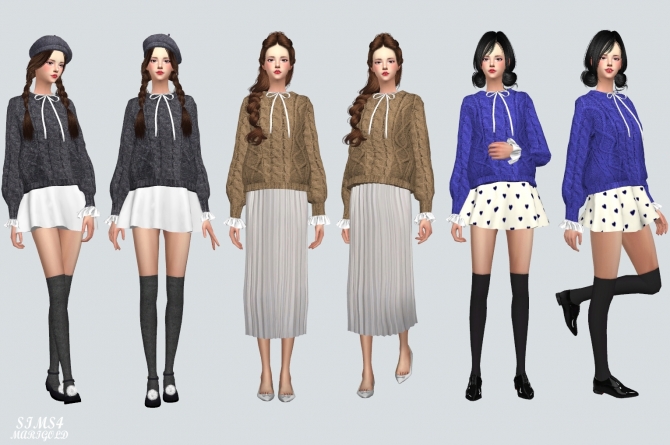 Frill Sweater at Marigold » Sims 4 Updates