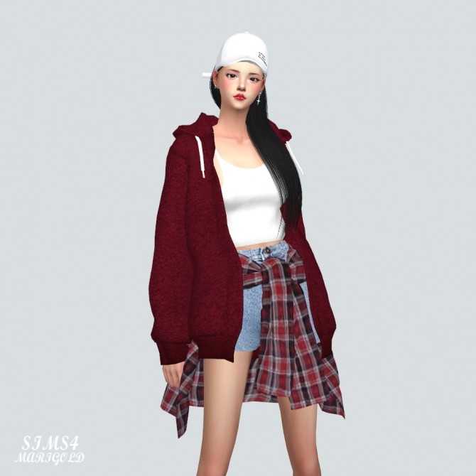 Sims 4 Hoodie With Crop Top at Marigold