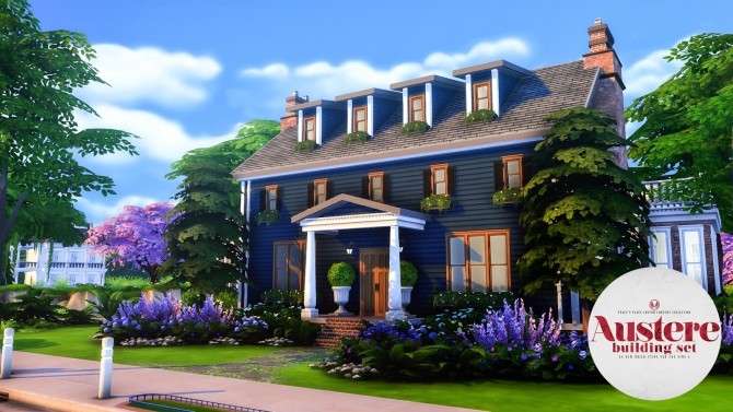 Sims 4 Austere Build Set at Simsational Designs