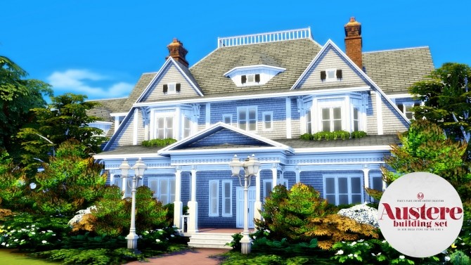 Sims 4 Austere Build Set at Simsational Designs