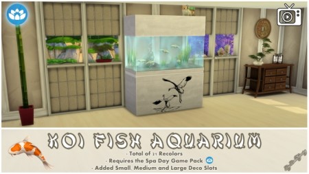 Koi Fish Aquarium by Bakie at Mod The Sims