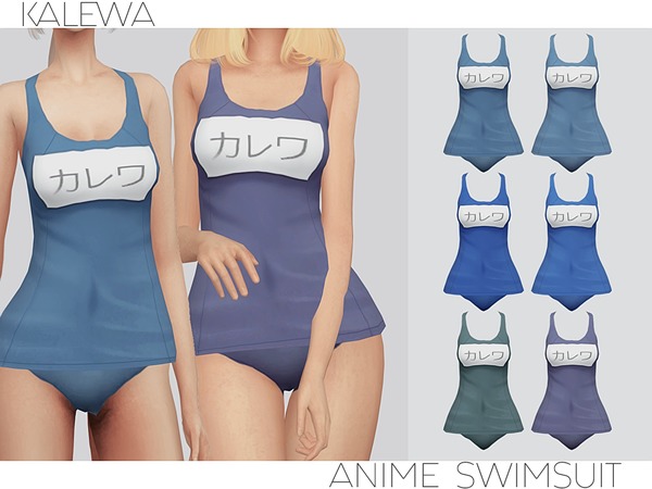 Sims 4 Anime Swimsuit by Kalewa a at TSR