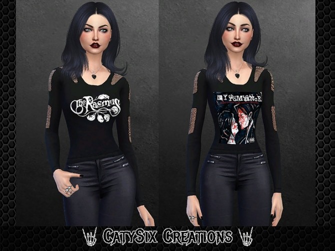 Sims 4 Two Top Bands V1 at CatySix