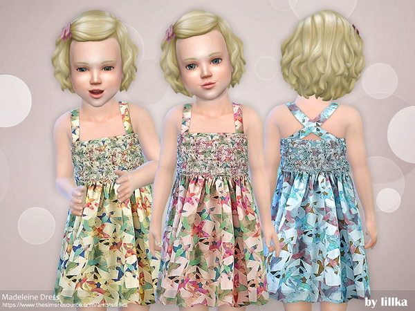 Sims 4 Madeleine Dress by lillka at TSR