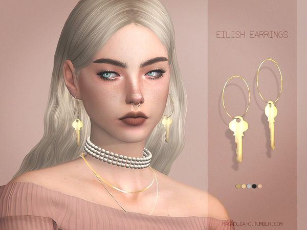 Sims 4 Eilish Earrings by magnolia c at TSR