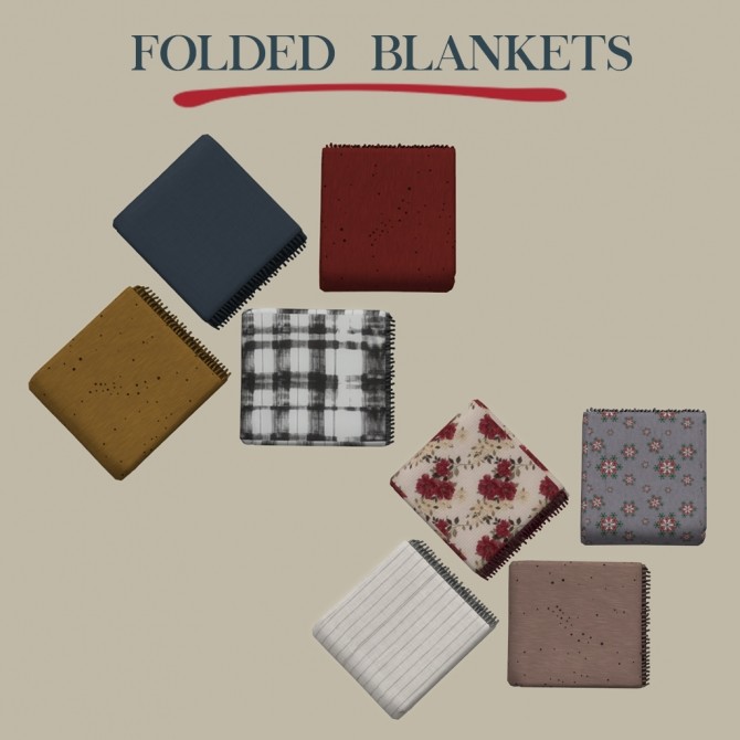 Sims 4 Folded Blankets at Leo Sims