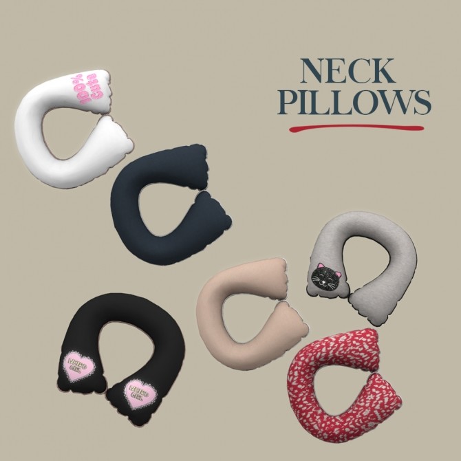 Sims 4 Neck Pillows at Leo Sims