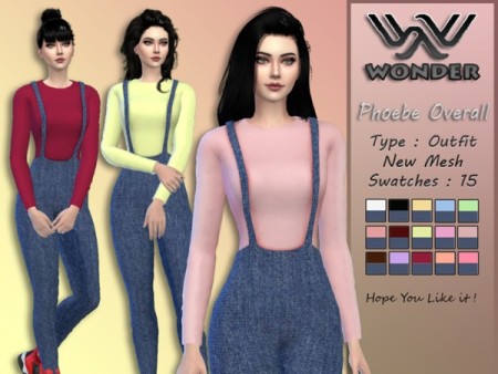 Phoebe Overall by Wonder Sims at TSR