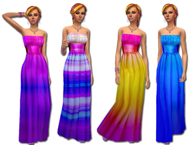 Artemis dress by Simalicious at Mod The Sims » Sims 4 Updates