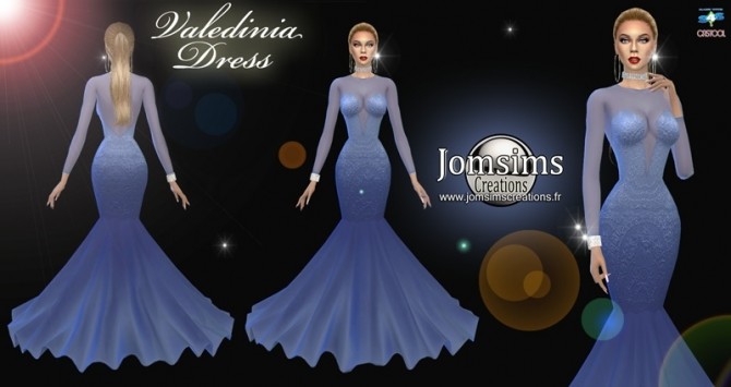 Sims 4 Valedinia dress at Jomsims Creations