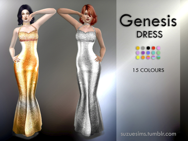 Sims 4 Genesis Dress by Suzue at TSR