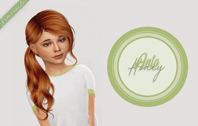 Sims 4 Anto Honey Hair Kids Version at Simiracle