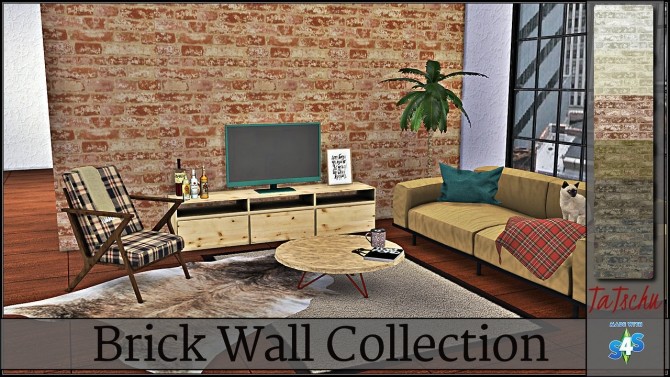 Sims 4 Brick wall collection at TaTschu`s Sims4 CC