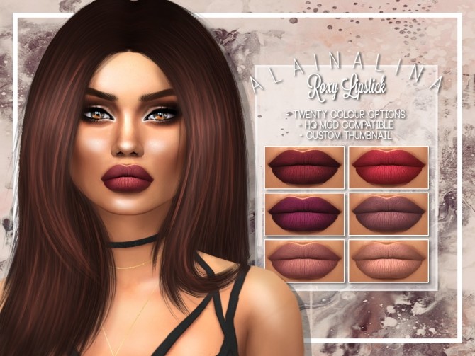 Sims 4 Roxy Lipstick at AlainaLina