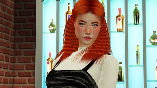 Sims 4 ANTO LUNA HAIR ALPHA EDIT at REDHEADSIMS