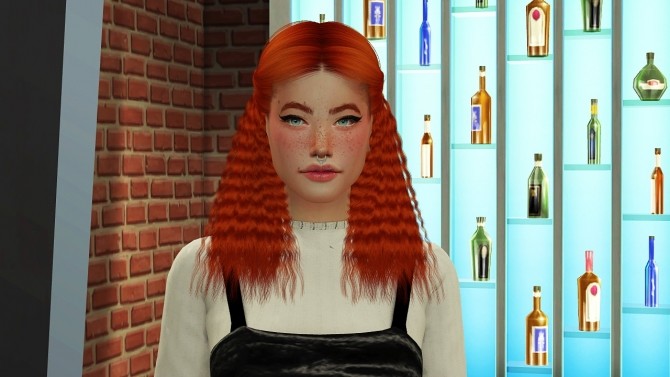 Sims 4 ANTO LUNA HAIR ALPHA EDIT at REDHEADSIMS
