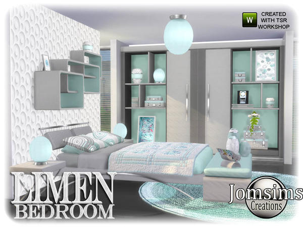 Sims 4 Limen bedroom by jomsims at TSR