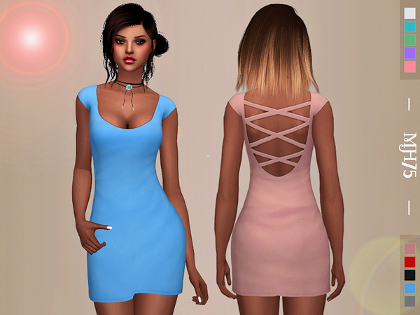 Sims 4 Dolores Dress by Margeh 75 at TSR