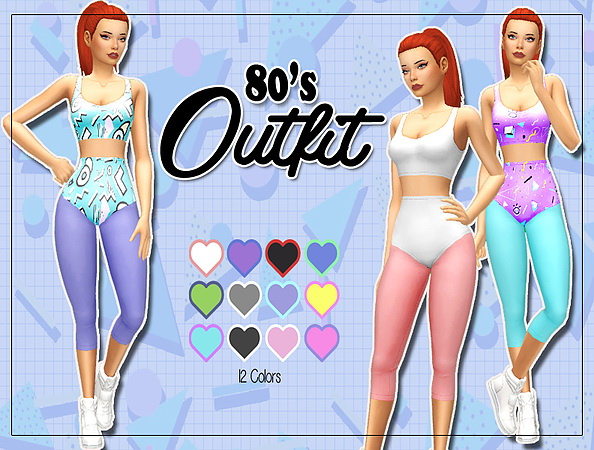 Sims 4 80s Outfit at Kass