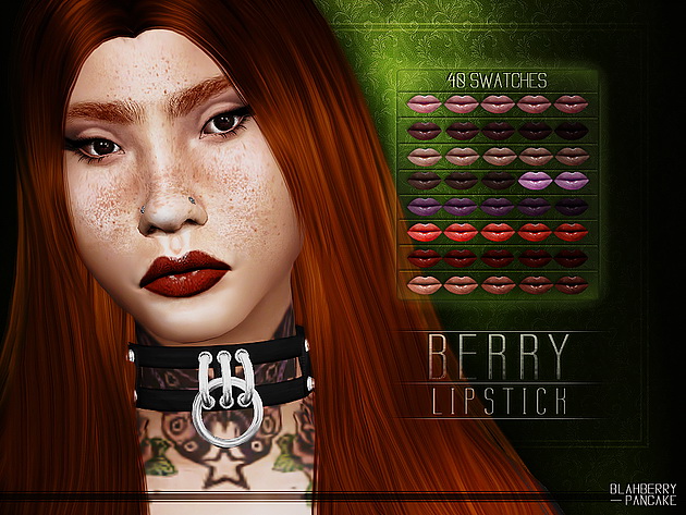 Sims 4 Berry Lipstick at Blahberry Pancake