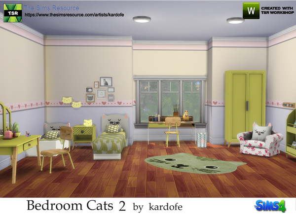 Sims 4 Bedroom Cats 2 by kardofe at TSR