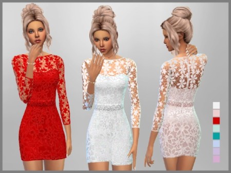 Short Lace Dress by SweetDreamsZzzzz at TSR