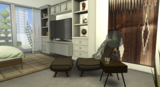 Sims 4 Isaac Large Modern Bedroom at Pandasht Productions