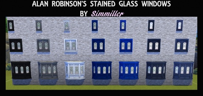 Sims 4 Alan Robinsons Stained Glass Windows by Simmiller at Mod The Sims