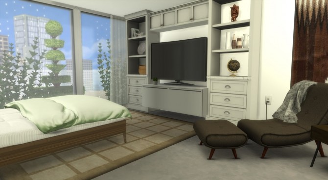 Sims 4 Isaac Large Modern Bedroom at Pandasht Productions