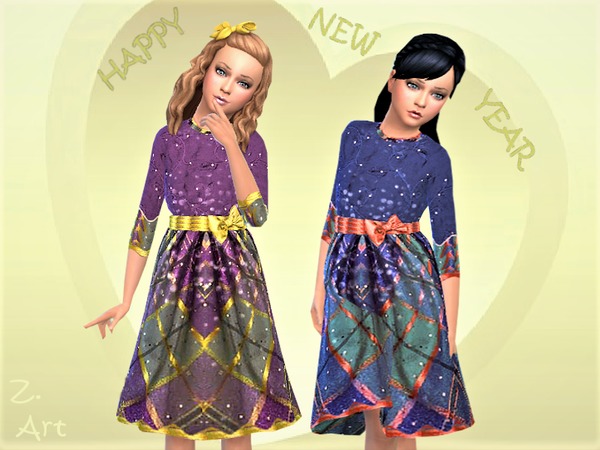 Sims 4 PartygirlZ festive dress 01 by Zuckerschnute20 at TSR