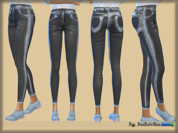 Sims 4 Denim & Dusting pants by bukovka at TSR