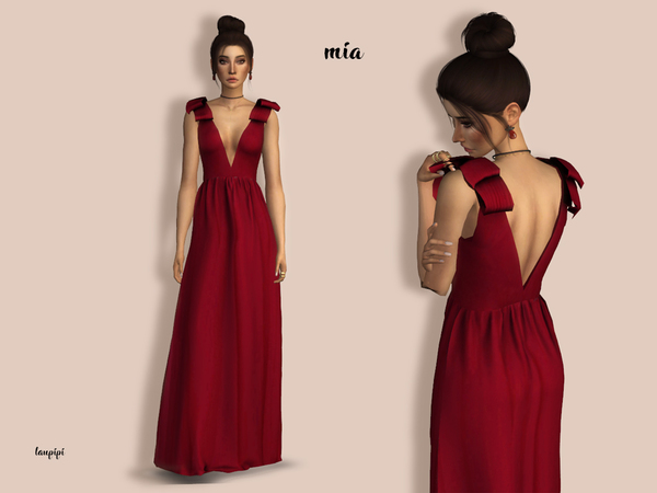 Sims 4 Mia dress by laupipi at TSR