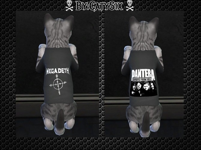 Sims 4 Bands T shirts for Cats at CatySix