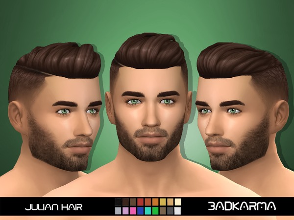 Sims 4 Julian Hair by BADKARMA at TSR