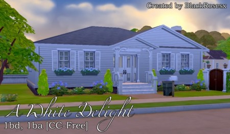A White Delight house by BlackRosesx at Mod The Sims