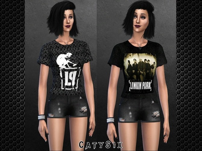 Sims 4 5 T shirts Linkin Park at CatySix