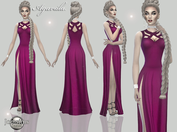 Sims 4 Agavala Dress by jomsims at TSR