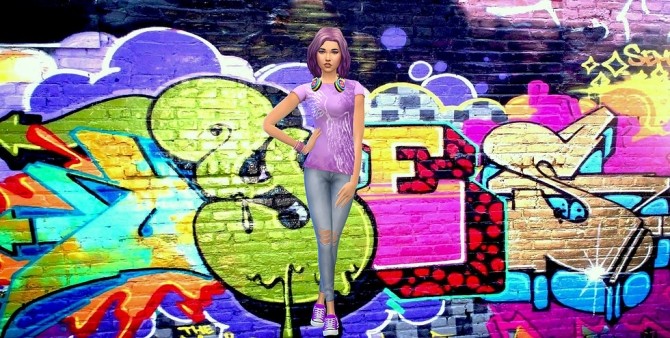 Sims 4 Graffiti V2 CAS Background at CatySix