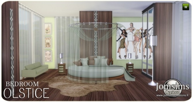 Sims 4 Olstice bedroom at Jomsims Creations