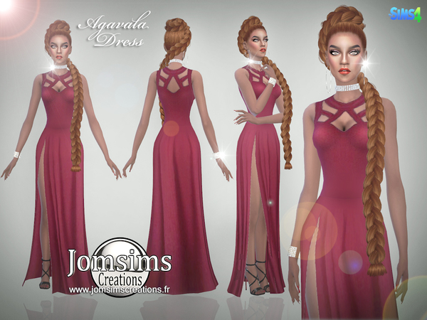 Sims 4 Agavala Dress by jomsims at TSR